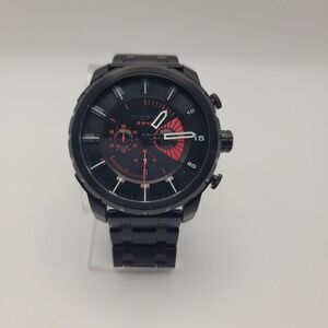 Diesel Stronghold Chronograph Date Black Stainless Men Watch DZ4367 No Box